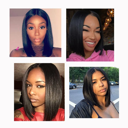 Brazilian Human Hair Short Bob Wigs