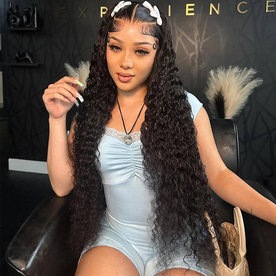 Long Water Curly Human Hair Wig