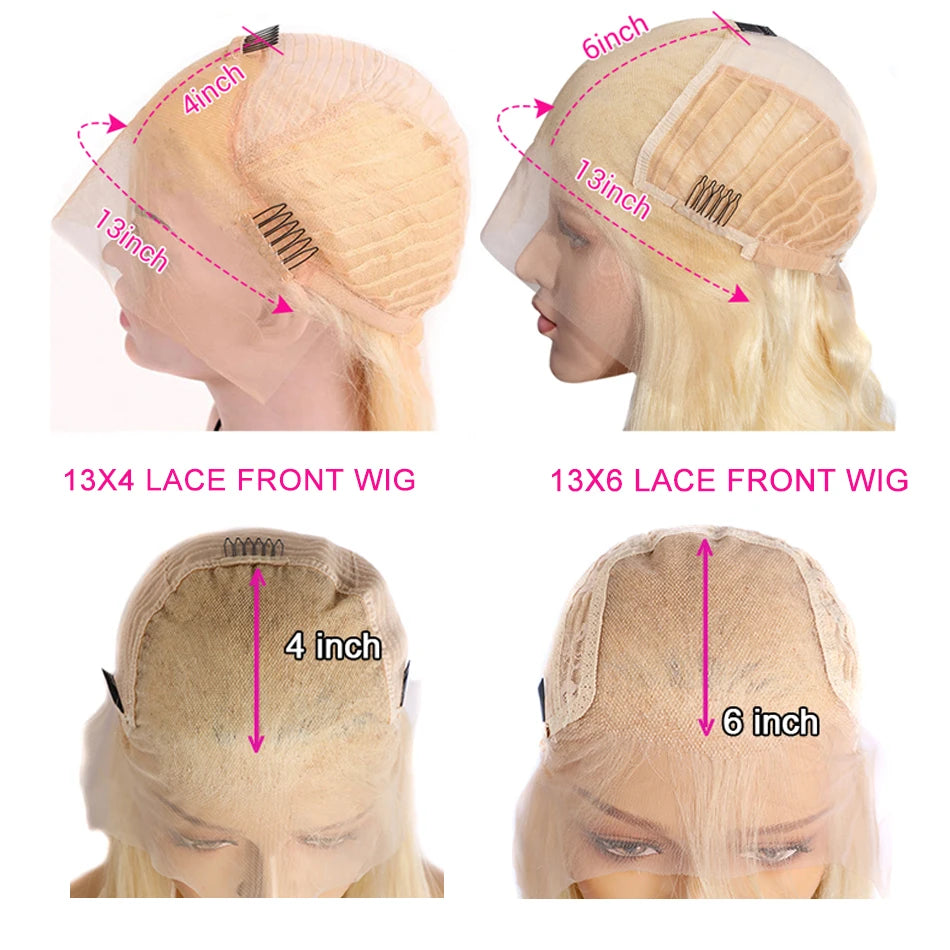 Blonde Lace Frontal Human Hair Wigs